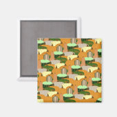 Aimant Motif de récolte de courge d'automne (Recto/Verso)