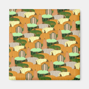 Aimant Motif de récolte de courge d'automne