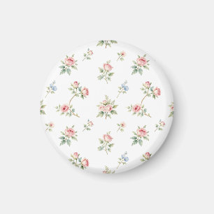 Aimant Motif de roses roses aquarelle romantique