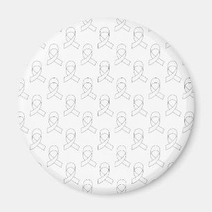 Aimant Motif de ruban blanc