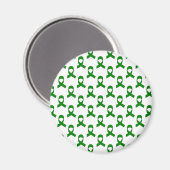 Aimant Motif de ruban vert (Recto/Verso)