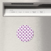 Aimant Motif de ruban violet (In Situ (Lave-vaisselle))