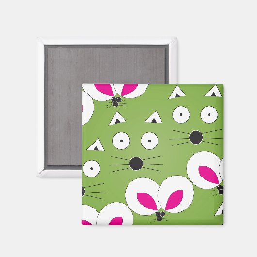 Aimant Motif de souris Cat vert (Recto/Verso)