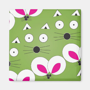 Aimant Motif de souris Cat vert