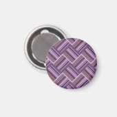 Aimant Motif de tissage diagonale rayures mauve (Recto/Verso)