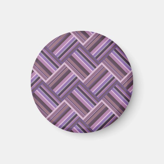 Aimant Motif de tissage diagonale rayures mauve (Devant)