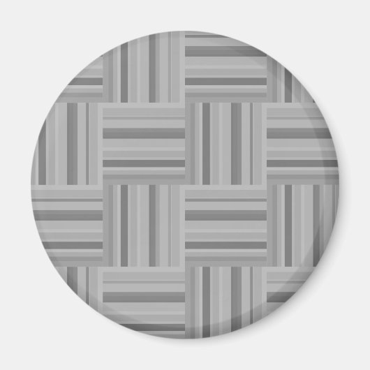 Aimant Motif de tissage rayures grises (Devant)