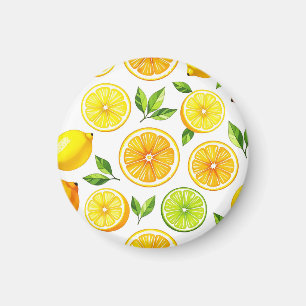 Aimant Motif de tranche de citron agrume