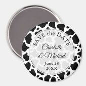 Aimant Motif de vache Arrière - plan Enregistrer la date (Recto/Verso)