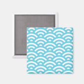Aimant Motif de vague bleue (Recto/Verso)