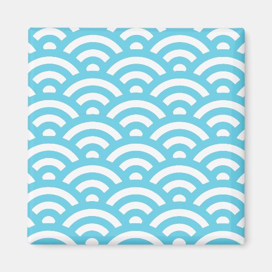 Aimant Motif de vague bleue (Devant)