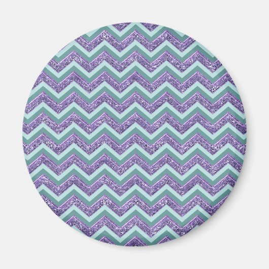 Aimant Motif de verre Amethyst Zigzag (Devant)