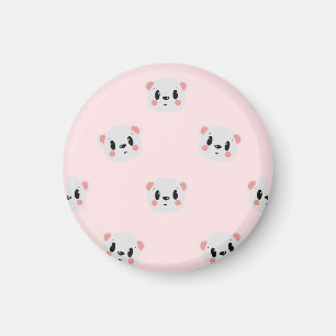Aimant Motif de visage d'ours Kawaii mignon sur rose past