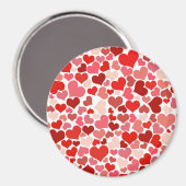 Aimant Motif Des Coeurs, Coeurs Rouges, Amour (Recto/Verso)