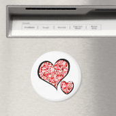 Aimant Motif Des Coeurs, Coeurs Rouges, Amour (In Situ (Lave-vaisselle))