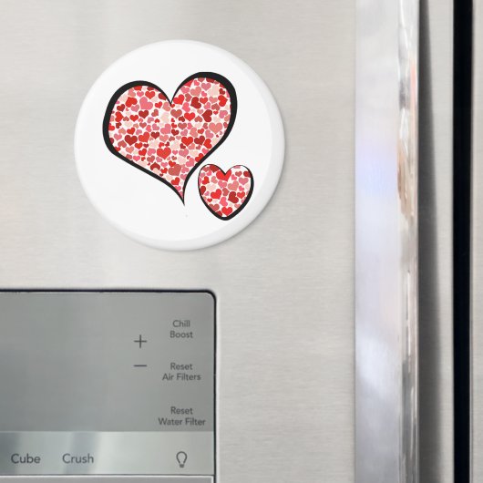 Aimant Motif Des Coeurs, Coeurs Rouges, Amour (In situ (réfrigérateur))