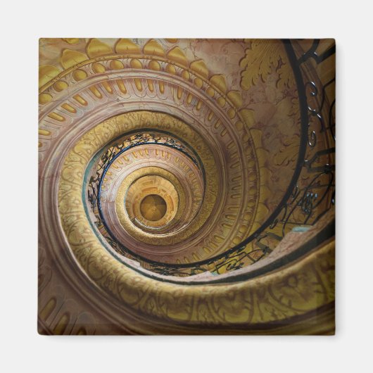 Aimant Motif d'escalier en spirale (Devant)