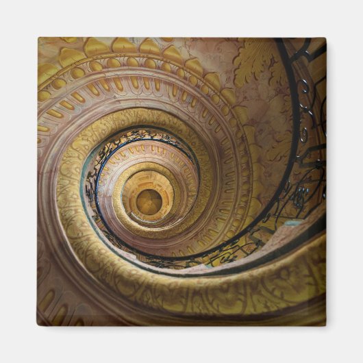 Aimant Motif d'escalier spiral (Devant)