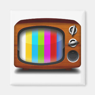 Aimant Motif d'essai TV rétro