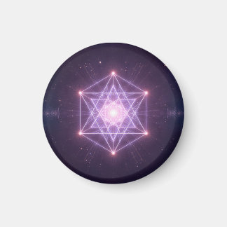 Aimant Motif d'étoile de géométrie sacrée lumineuse