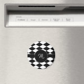 Aimant Motif diamant blanc et noir (In Situ (Lave-vaisselle))