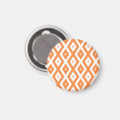 Aimant Motif diamant orange et blanc (Recto/Verso)
