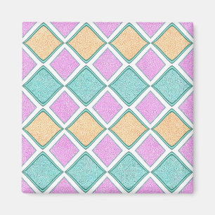 Aimant Motif diamant prisme Harlequin pastel
