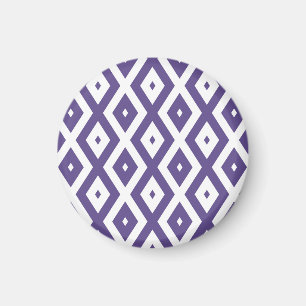 Aimant Motif diamant ultra violet et blanc