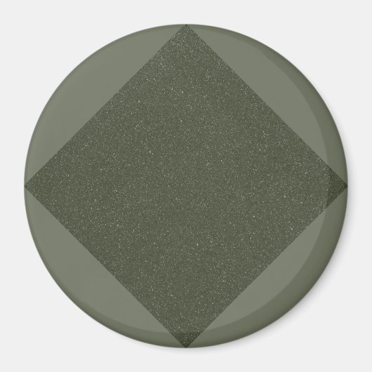 Aimant motif diamant vert de mousse (Devant)