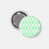 Aimant Motif diamant vert et blanc (Recto/Verso)