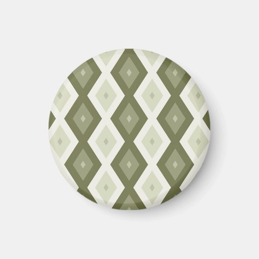 Aimant Motif diamant vert olive (Devant)