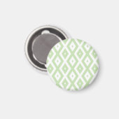 Aimant Motif diamant vert pâle et blanc (Recto/Verso)