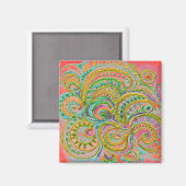 Aimant Motif d'Imaginaire d'art populaire (Recto/Verso)
