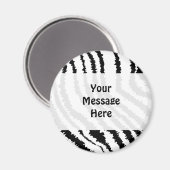 Aimant Motif d'impression Black Zebra. (Recto/Verso)