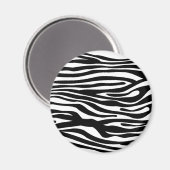 Aimant Motif d'impression Zebra - noir et blanc (Recto/Verso)