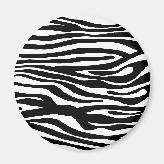 Aimant Motif d'impression Zebra - noir et blanc (Devant)