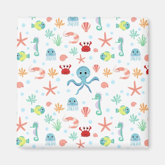 Aimant Motif du monde marin (Devant)