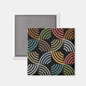 Aimant Motif élégant moderne- Mode géométrique Vintage (Recto/Verso)