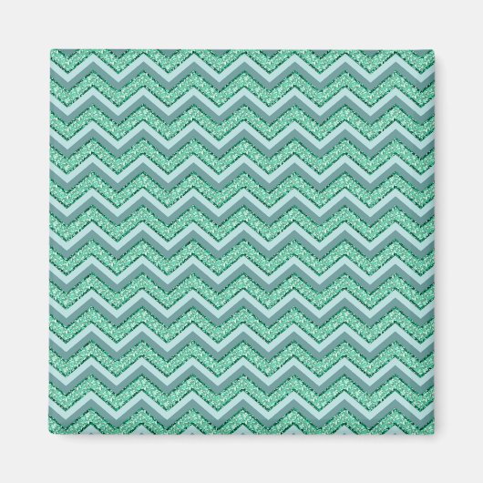 Aimant Motif Emerald Chevron à facettes (Devant)