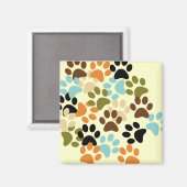Aimant Motif empreinte de patte de chien (Recto/Verso)