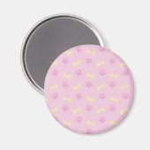 Aimant Motif Empreinte de patte rose (Recto/Verso)