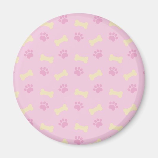 Aimant Motif Empreinte de patte rose (Devant)