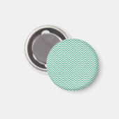Aimant Motif en chevron vert et blanc (Recto/Verso)