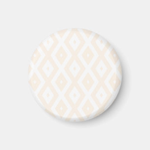 Aimant Motif en diamant beige et blanc