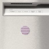 Aimant Motif en diamant blanc et mauve (In Situ (Lave-vaisselle))