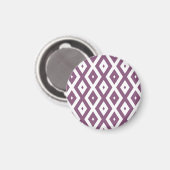 Aimant Motif en diamant blanc et mauve (Recto/Verso)