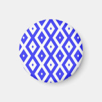 Motif en diamant bleu et blanc