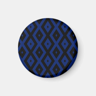 Aimant Motif en diamant bleu et noir
