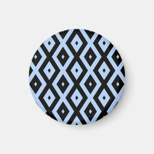 Aimant Motif en diamant bleu pâle et noir