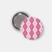 Aimant Motif en diamant rose (Recto/Verso)